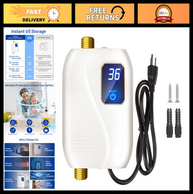 Instant Electric Tankless Water Heater 3000W 110V, Under Sink Hot Water Heater,