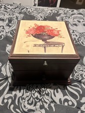 Vintage Cherry Wooden Jewellry Box