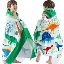 Dinosaur Toddler Hooded Towel for Boys 3-8 Large 30 x50 100 Cotton Ultra