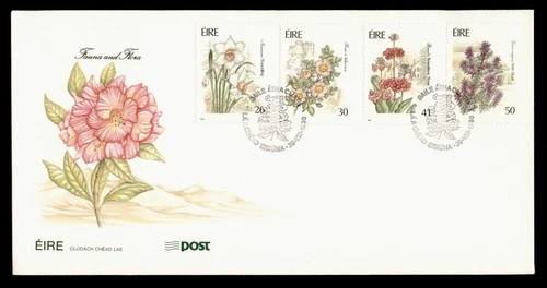 DR WHO 1990 IRELAND FDC FLOWER COMBO M77910