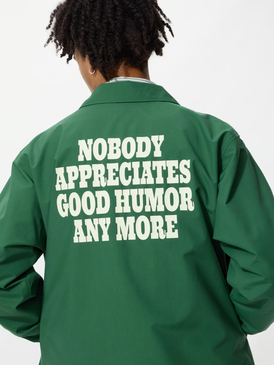 UNIQLO Snoopy Coach Jacket Peanuts Green Japan Rare Unisex