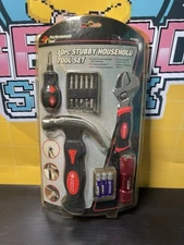 Performance Tool 10 Pc Stubby Household Tool Set Hammer Wrench Flashlight Screw