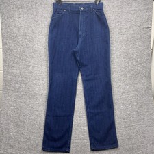 VTG Wrangler Jeans Women 16 Denim Straight Leg High Rise USA Rodeo Scovill 70s