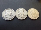Lot of (3) 1953-D Franklin Half Dollars 90% Silver  3 Coins  Lot #7
