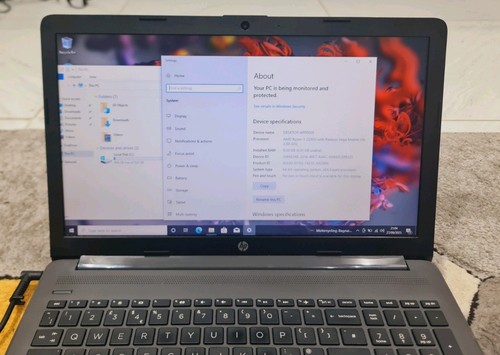 Slim HP Pavilion 255 G7 ,15.6" Laptop,AMD Ryzen 3 2200U ,8GB Ram,1TB HDD,Win10 - Picture 6 of 13