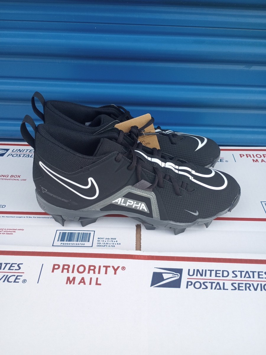 Nike Alpha Menace 3 Shark Football Cleats Men’s 8 Black CV0582-010 New Nike Mens Alpha Menace 3 Shark CV0582 010 - Athlete main image 2