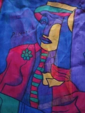Picasso Women's Colorful Long Scarf 48"x 19"