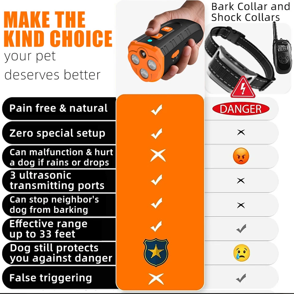 ANTI BARK DEVICE ULTRASONIC DOG BARKING CONTROL STOP REPELLER TRAINER TRAIN TOOL - image 3 of 4