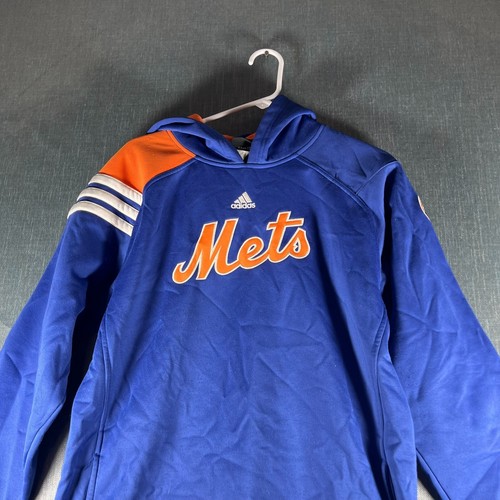 Adidas Boys Hoodie Blue Orange New York Mets Long Sleeve Size XL 18-20 Polyester - Picture 2 of 14