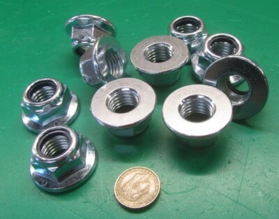  Flange Lock Nut Grade F Zinc Steel RH, 3/4''-10 x 1 1/8'' W x 13/16'' H, 10Pcs