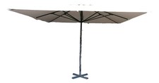 Ombrellone da giardino a palo centrale 4 x 4 m. Colore ecru o tortora. 
