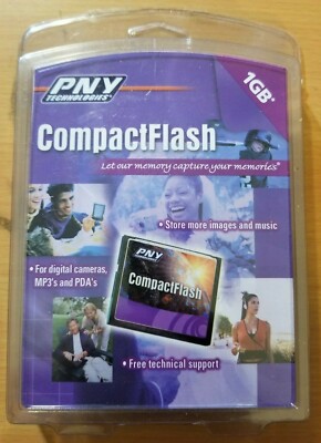 PNY 1GB Compact Flash Card NEW Sealed P-CF1G-RF
