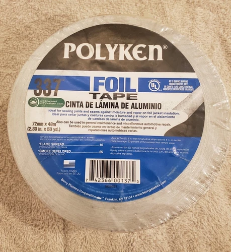 Polyken 337 Foil Tape Roll Aluminum 72mm x 46m  2.83" x 50 Yd