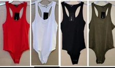 Fashion Nova Women's Divine Basic Tank Bodysuit,  Women's Bodysuit Stretch,