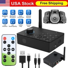 Bluetooth5.4 Audio Receiver Transmitter FM USB 3.5MM AUX RCA Stereo HIFI Adapter