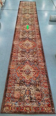 BROWN / RUST 2'-3'' x 14'-0'' Flaw in Rug, Reduced Price 1172767379 BIJ652D-214