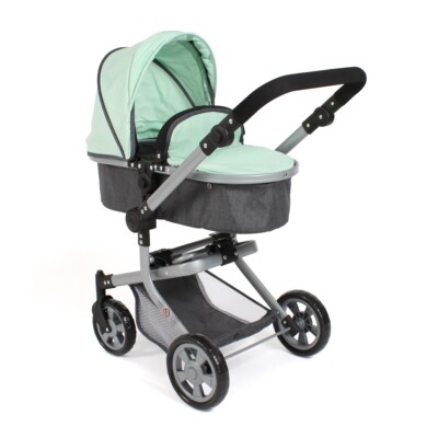 Bayer Chic 2000 Kombi-Puppenwagen MIKA melange anthrazit-mint