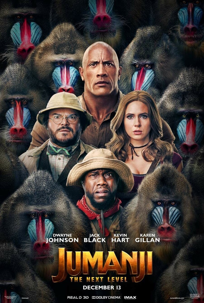Jumanji: The Next Level mandrill movie poster 27x40