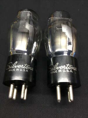 NICE PAIR Silvertone Type 80 RECTIFIER  Coke Bottle ST Radio VACUUM TUBES 118733