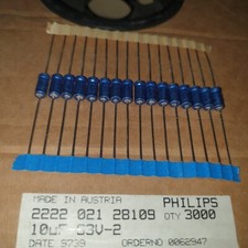 NOS PHILIPS 021 10UF 63V HI END AXIAL CAPACITORS FOR HI END AUDIO 20pcs