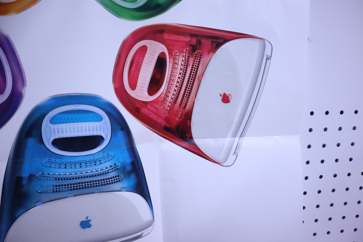 Nice Vintage Apple Computer iMac 5 Flavors Yum Poster 1999