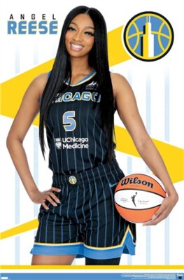 Angel Reese Chicago Sky Licensed 2024 WNBA 22.375'' x34'' Wall Poster NEW!