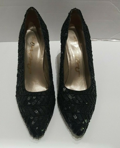 Sequin Beaded Dress Pump Shoes 