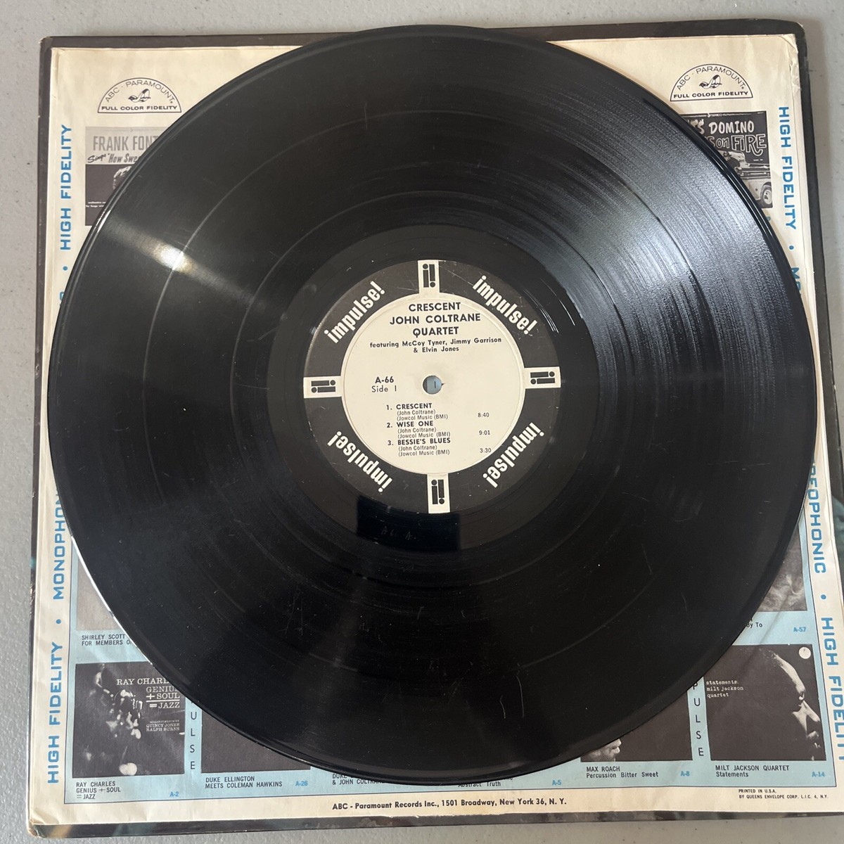 John Coltrane Quartet- Crescent VINYL PROMO, 1964, Mono, Jazz HOLY