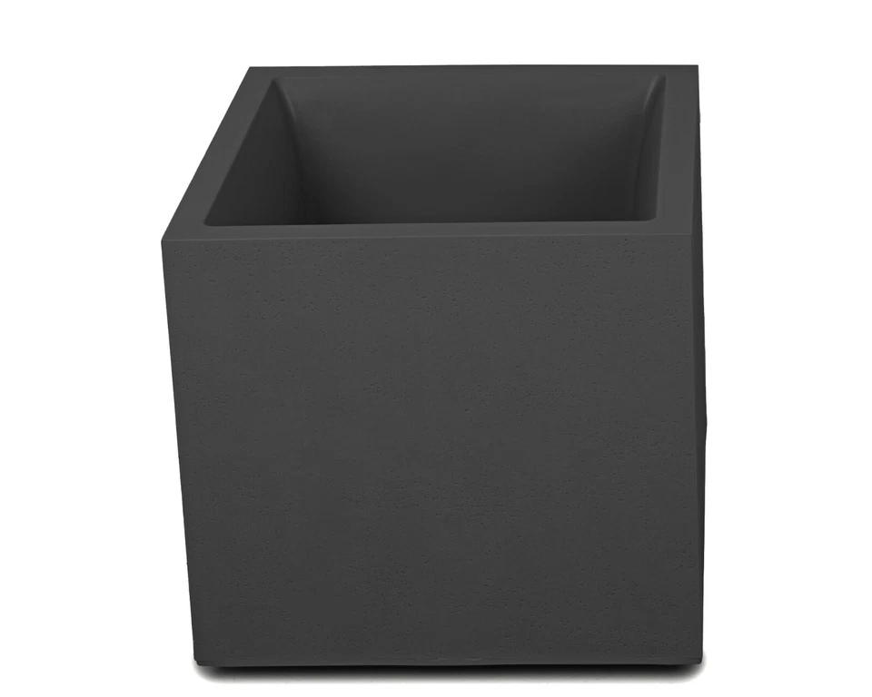 Pflanzkübel rechteckig Vulkan Blumenkasten mit Wasserspeicher Blumenkübel Basalt - Bild 4 von 4