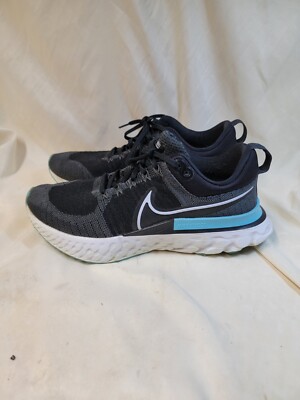 Nike React Infinity Run Flyknit 2 Women Running Shoes Size 9.5 Black Blue White