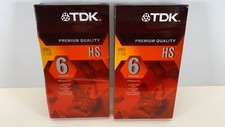 Brand New Sealed TDK T-120 Premium Quality HS 6 Hour VHS Video Cassette Lot Of 2