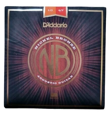 *NEW* D'Addario Acoustic Guitar Strings Nickel Bronze For 6 String Guitar NB1047