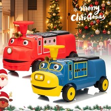 2-Seater Ride On Train Trackless Kids Electric Toy Car 2 Speeds W/ MP3 Bluetooth