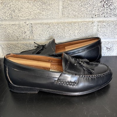 Johnston & Murphy Black Tassel Loafer Sz. 9  Pre-Flex