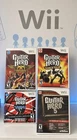Lot Of 4 Wii Guitar Hero Games  World Tour Van Halen Aerosmith Guitar Hero 5