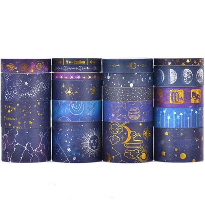 Songdao 20 Rolls Starry Sky Masking Tape Set, Milky Way Washi Tape, Women s