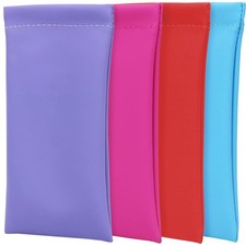 Glasses Case Squeeze Top Sunglasses Sleeve Pouch Leather Case Soft Slip in