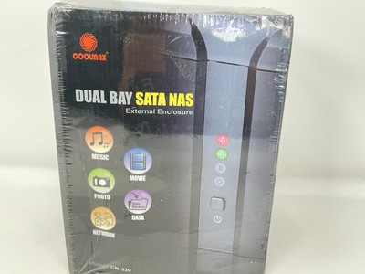 Coolmax CN-330 Dual Bay 3.5 Inch SATA USB 2.0 RAID Network Storage Enclosure NEW