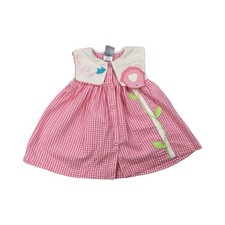Samara Girls Sleeveless Seersucker Dress Size 3T Button Front Blue Bird Birdhous