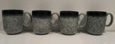 4 x Denby Halo Straight Sided Mugs Cups Tea Coffee Set Lot 0.3L 300ml Stoneware 