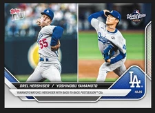 Orel Hershiser/Yoshinobu Yamamoto - 2025 MLB Topps NOW® - Card 902