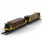 Modubrix Mocs Bricks Set Lumber Car Carriage 1287 Parts Building Block Toys Kits