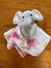 Little Miracles Lovey Sercurity Baby Blanket Grey Elephant