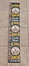 Antique 42" Long 1800s Harris Cramp Cure Broadside Quack Medicine Cholera-morbus