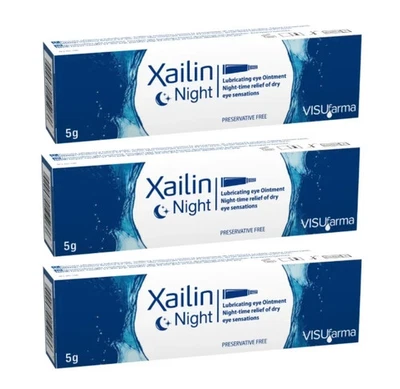 Xailin Night Lubricating Eye Ointment (5g) - Soothes & Relieves Dry Eyes