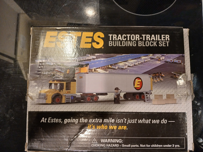 #ad #ad Estes Trucking Tractor Trailer Building Block SET OPen Box ages 3 $23.99