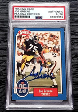 JOE GREENE STEELERS HOF DT AUTOGRAPHED SIGNED 1988 SWELL FOOTBALL CARD PSA DNA