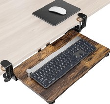 Ergonomic Mouse  Keyboard Tray under Desk, Pull Out with Adjustable C-Clamp, 20