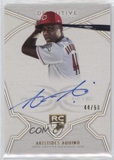 2020 Topps Definitive Collection Rookie 44/50 Aristides Aquino Auto 06mc