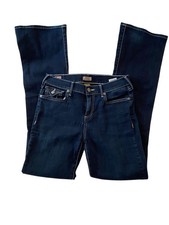 True Religion Becca Jeans Mid Rise Boot Cut Women Size 29 Dark Wash
